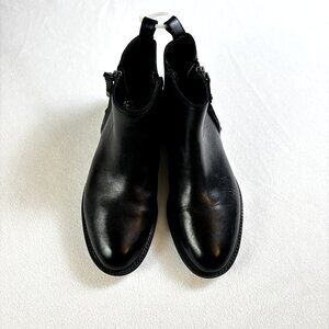 GEOX Ankle Boots 6US 36EU Womens Italian Patent Leather Side Zip Bootie‎ NWOT